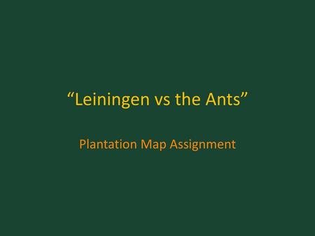 “Leiningen vs the Ants”