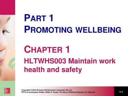 Chapter 1 HLTWHS003 Maintain work health and safety