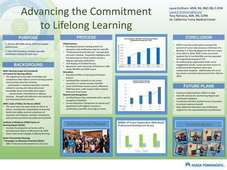 Advancing the Commitment to Lifelong Learning