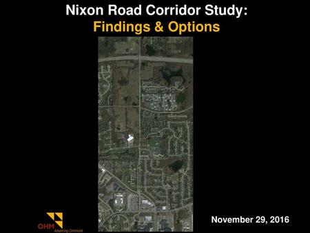 Nixon Road Corridor Study: Findings & Options