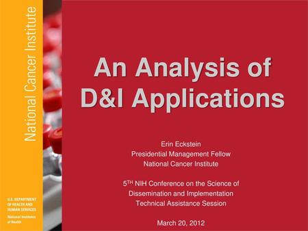 An Analysis of D&I Applications