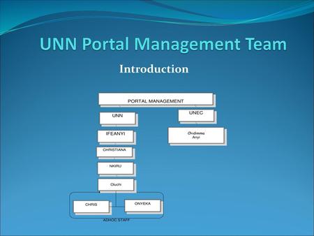 UNN Portal Management Team