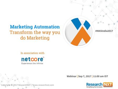 Marketing Automation Transform the way you do Marketing