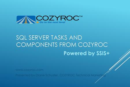 SQL Server Tasks and Components from CozyRoc