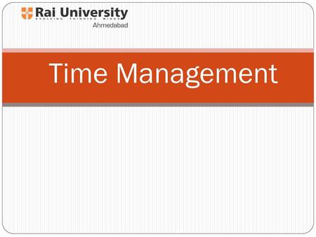 Time Management.