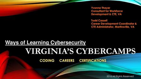 Virginia’s CyberCamps