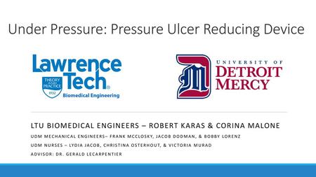 Under Pressure: Pressure Ulcer Reducing Device