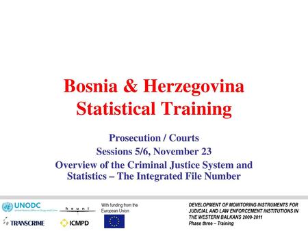 Bosnia & Herzegovina Statistical Training