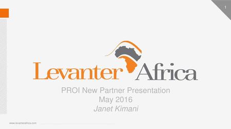 PROI New Partner Presentation May 2016