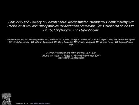 Feasibility and Efficacy of Percutaneous Transcatheter Intraarterial Chemotherapy with Paclitaxel in Albumin Nanoparticles for Advanced Squamous-Cell.