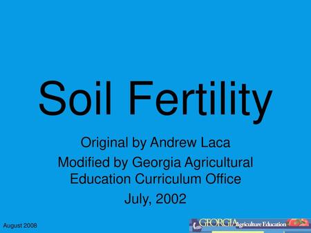 Soil Fertility Original by Andrew Laca