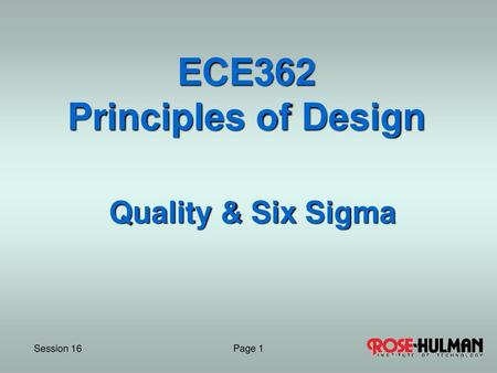 ECE362 Principles of Design