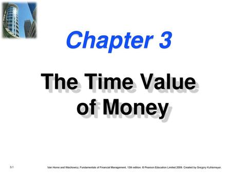 Chapter 3 The Time Value of Money.