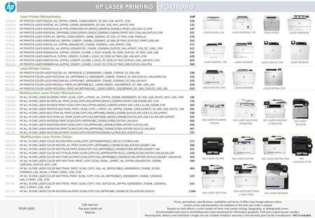 HP LASER PRINTING PORTFOLIO Laser Printer Monochrome RRP