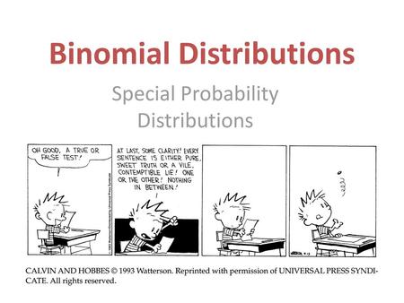 Binomial Distributions