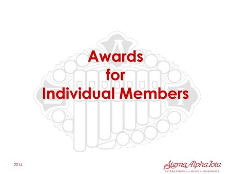 Awards for Individual Members