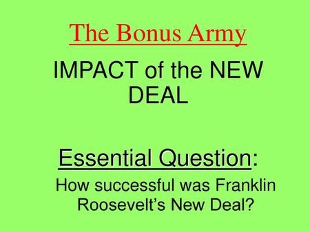 How successful was Franklin Roosevelt’s New Deal?