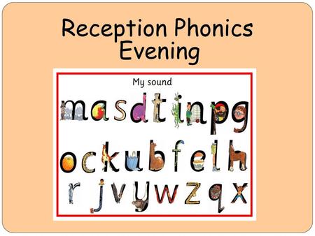 Reception Phonics Evening