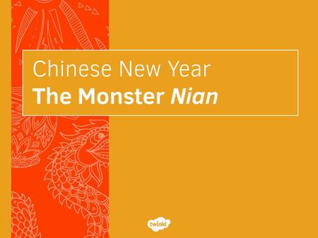 Chinese New Year The Monster Nian