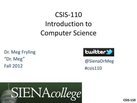 CSIS-110 Introduction to Computer Science