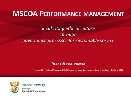 MSCOA Performance management