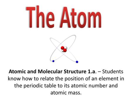 The Atom Electrons can be used to probe inside of atoms. Higher energy electrons can detect smaller features inside of atoms. Scientists learn about the.