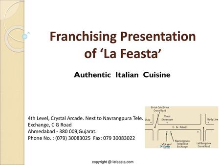 Franchising Presentation of ‘La Feasta’