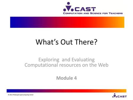 Exploring and Evaluating Computational resources on the Web Module 4