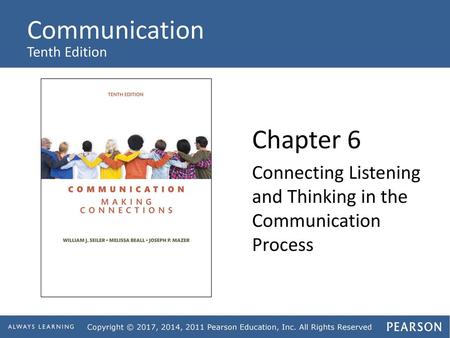 Chapter 6 Connecting Listening and Thinking in the Communication Process.