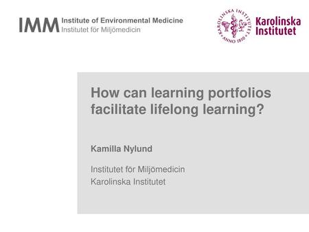 How can learning portfolios facilitate lifelong learning?