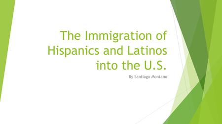 The Immigration of Hispanics and Latinos into the U.S.