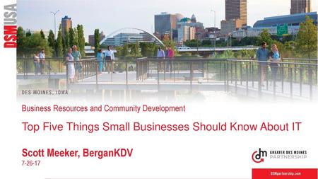 Top Five Things Small Businesses Should Know About IT