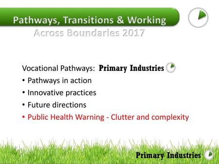 Pathways, Transitions & Working