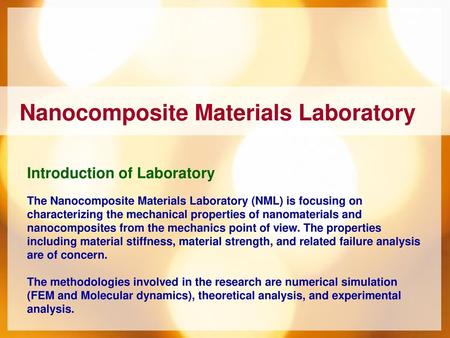 Nanocomposite Materials Laboratory