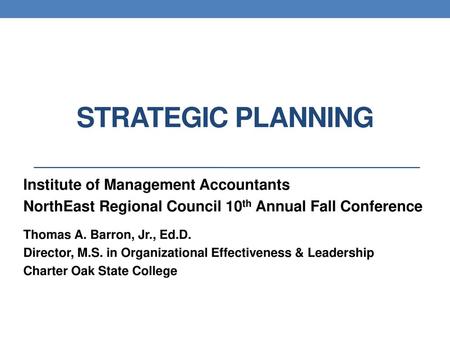 Strategic Planning Institute of Management Accountants