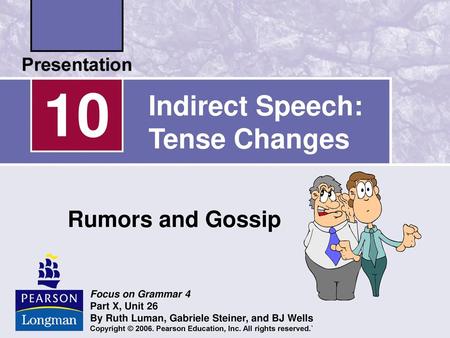 Indirect Speech: Tense Changes