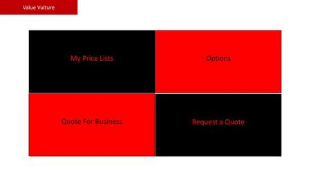 My Price Lists Options Quote for business