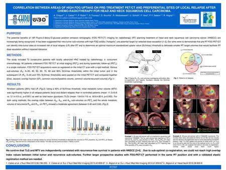 CORRELATION BETWEEN AREAS OF HIGH FDG UPTAKE ON PRE-TREATMENT PET/CT AND PREFERENTIAL SITES OF LOCAL RELAPSE AFTER CHEMO-RADIOTHERAPY FOR HEAD AND NECK.