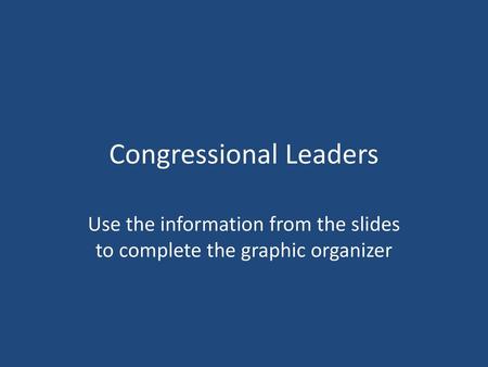 Congressional Leaders