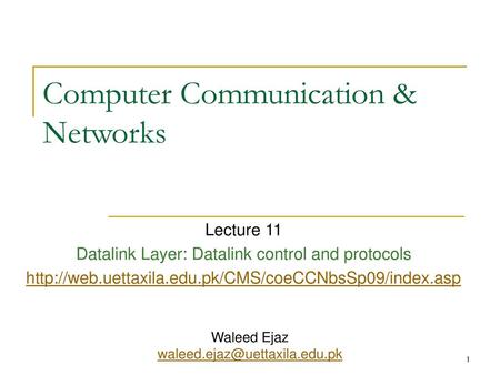 Computer Communication & Networks