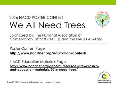 We all need trees - POSTER CONTEST powerpoint OVERVIEW