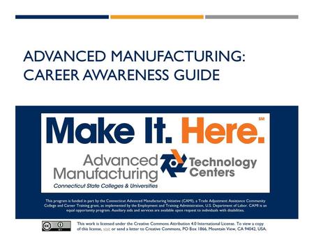 Advanced Manufacturing: Career Awareness Guide