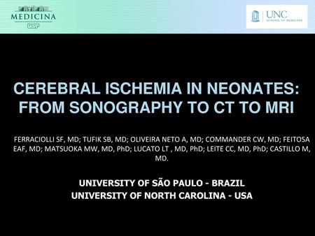 cerebral ischemia in neonates: from sonography to ct to mri