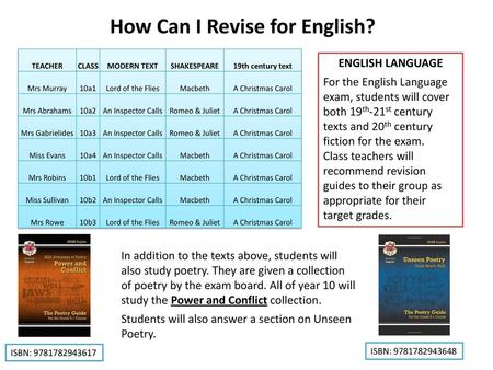 How Can I Revise for English?