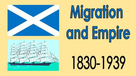 Migration and Empire 1830-1939.