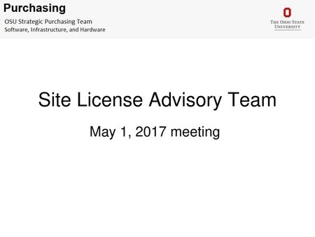 Site License Advisory Team