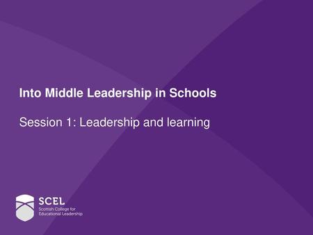 Into Middle Leadership in Schools