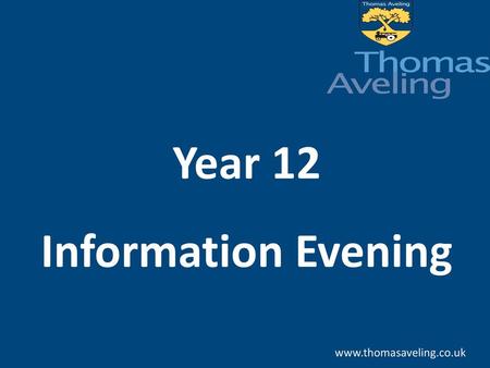 Year 12 Information Evening