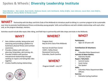 Spokes & Wheels| Diversity Leadership Institute