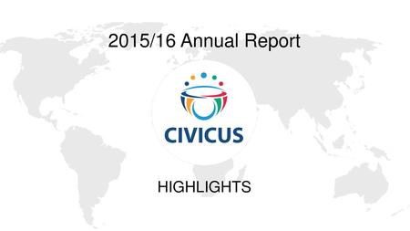 2015/16 Annual Report HIGHLIGHTS.